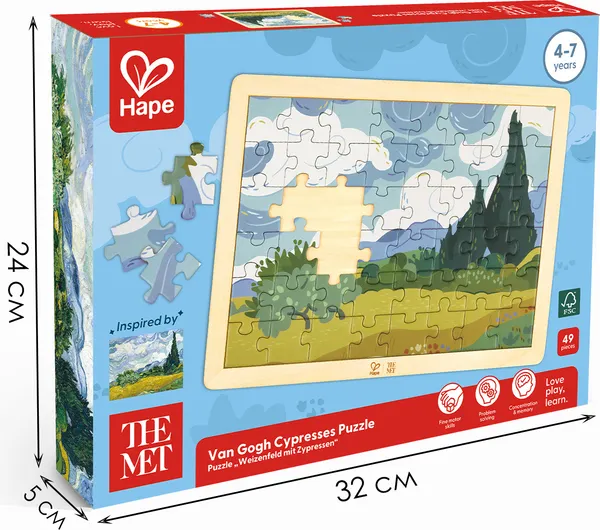 Изображение товара Пазл Hape Умняша Кипарисы Ван Гога E1470_HP