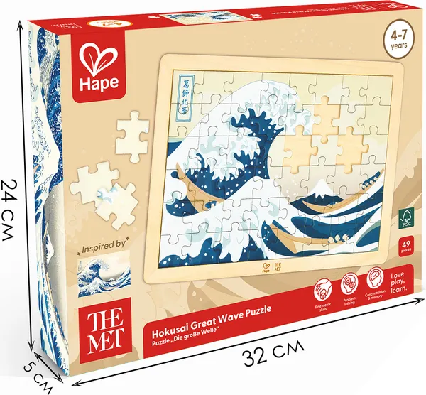 Изображение товара Пазл Hape Умняша Волна Хокусая E1471_HP
