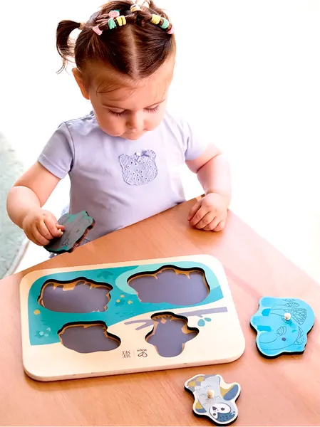 Изображение товара Сортер Hape Умняша Бегемот Уильям и его друзья / E1463_HP