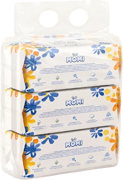 Влажные полотенца детские Momi 3x60шт