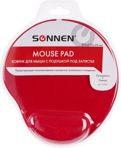 Изображение товара Коврик для мыши Sonnen 513301 (красный)