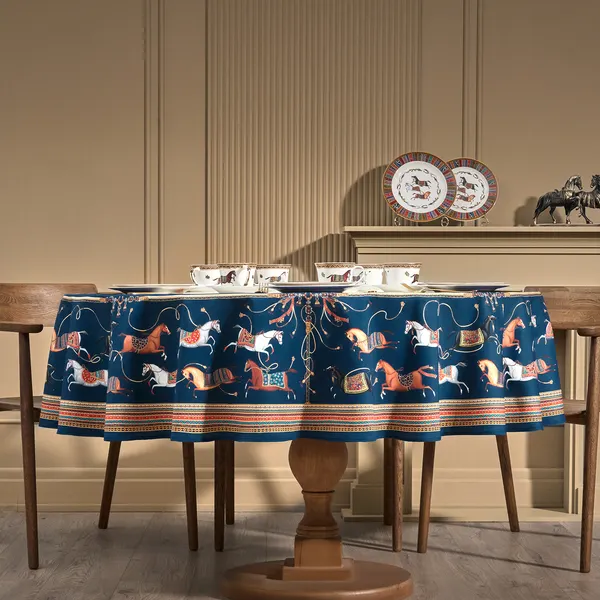 Изображение товара Скатерть Lefard Passage 850-765-25 (синий/белый)