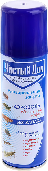 Изображение товара Аэрозоль от насекомых Чистый дом Дихлофос универсальный (150мл)