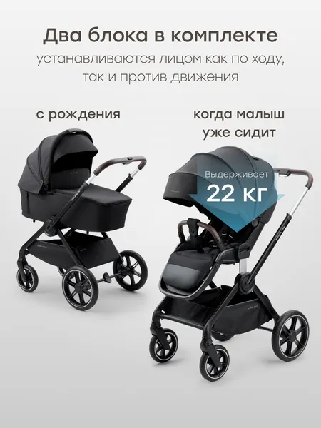 Изображение товара Детская универсальная коляска Happy Baby Kidlander 2 в 1 (dark olive)