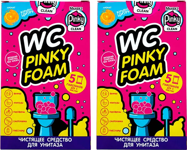 Изображение товара Чистящее средство для унитаза Maxidez Pinky Clean (10x90г)