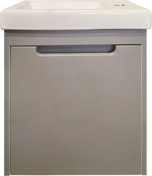 Изображение товара Тумба с умывальником Runo Микра 40 + Cersanit Como 40 S-UM-COM40/1-w (подвесная, серый)