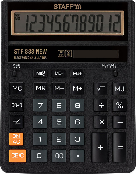 Изображение товара Калькулятор Staff STF-888-New / 273831 (черный)