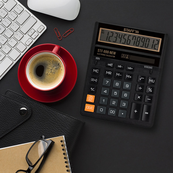 Изображение товара Калькулятор Staff STF-888-New / 273831 (черный)