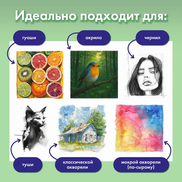 Изображение товара Набор бумаги для рисования Brauberg Мальчик с гусем / 117738 (20л)