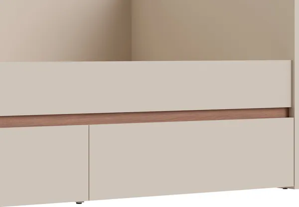 Изображение товара Кровать-тахта MySTAR 900 ИВ-126.12.00 (персидский жемчуг/дуб честер кофейный)
