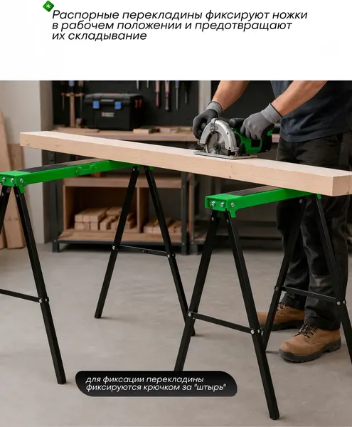 Изображение товара Козлы складные RockForce RF-117FS (67140)