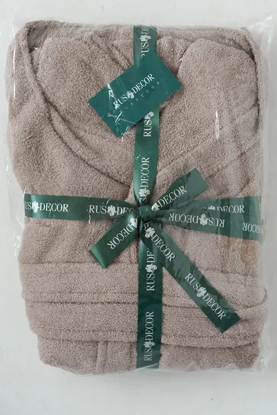 Изображение товара Халат Rusdecor Женский махровый с капюшоном (р.56, бронза)
