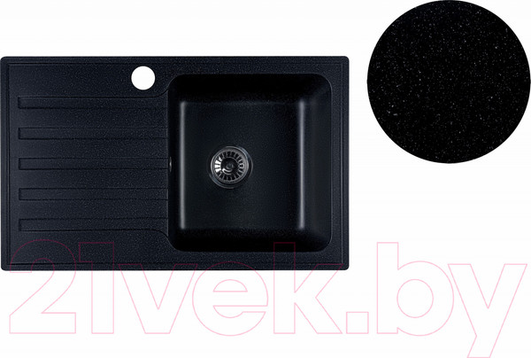 Изображение товара Мойка кухонная БелЭворс Styl R (черный)