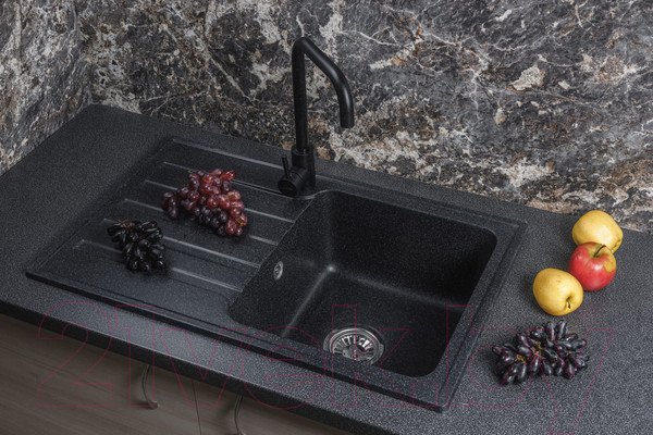 Изображение товара Мойка кухонная БелЭворс Styl R (черный)