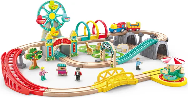 Изображение товара Железная дорога игрушечная Hape Парк развлечений E8571_HP