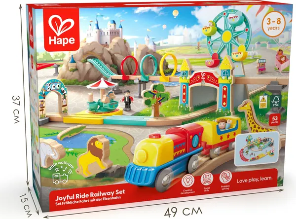 Изображение товара Железная дорога игрушечная Hape Парк развлечений E8571_HP