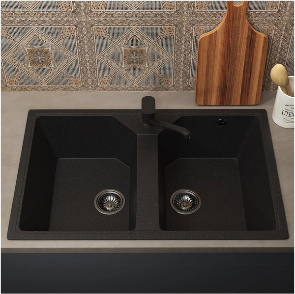 Изображение товара Мойка кухонная Uperwood Econ UPD-402-004 (черный матовый)
