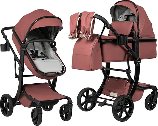 Изображение товара Детская универсальная коляска Aimile Adventurer PU / ADVPU-21 (бургунди)