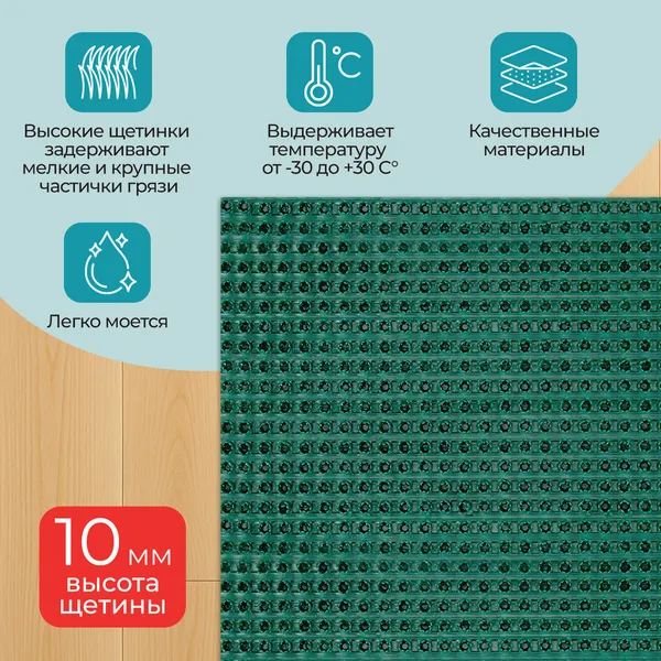 Изображение товара Коврик грязезащитный Primila Травка 701065 (45х60, зеленый)