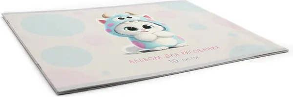 Изображение товара Альбом для рисования Listoff Cute Kitty / А102665