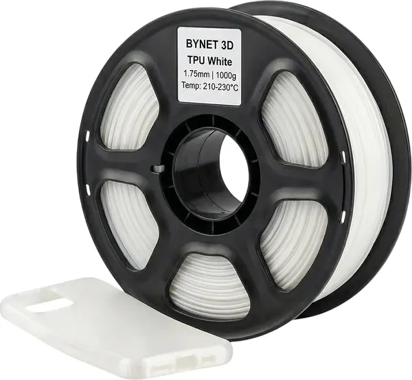 Изображение товара Пластик для 3D-печати BYNET3D TPU / BN_TPU00_Wh (White)