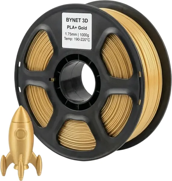 Изображение товара Пластик для 3D-печати BYNET3D PLA + / BN_PLA10_GD (Gold)