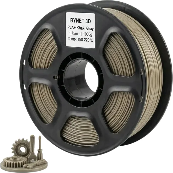 Изображение товара Пластик для 3D-печати BYNET3D PLA + / BN_PLA10_KGY (Khaki Gray)