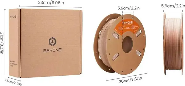 Изображение товара Пластик для 3D-печати Eryone Matte Gradient Rainbow PLA / G0109002 (1.75мм, 1кг, Coffee)