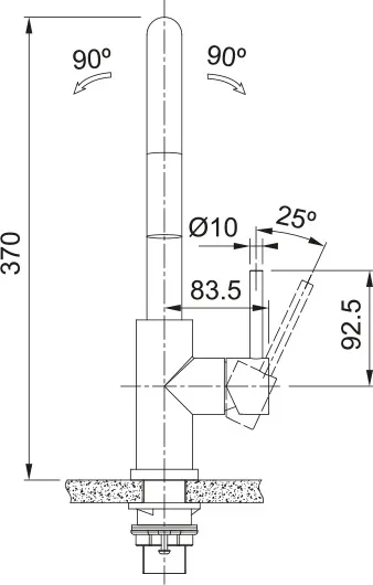Изображение товара Смеситель Franke Glenda 115.0747.474 (нержавеющая сталь)