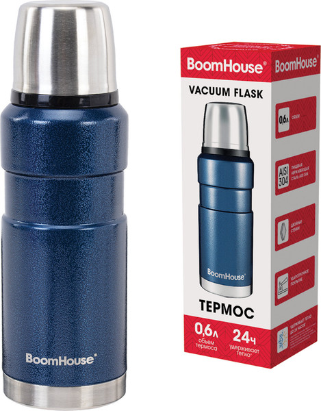 Изображение товара Термос для напитков Boomhouse 700309 (600мл, Dark Blue)