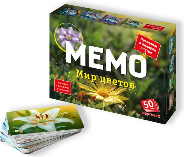 Изображение товара Настольная игра Нескучные игры Мемо Мир цветов 8872