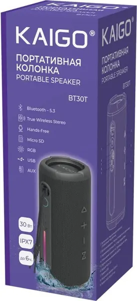 Изображение товара Портативная колонка KAIGO BT30T (черный)