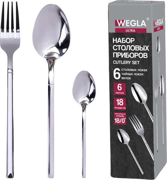 Изображение товара Набор столовых приборов Wegla Ultra / 702250 (18пр)