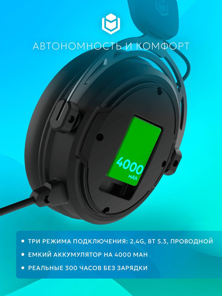 Изображение товара Наушники-гарнитура IO by Red Square Graphite 2 Pro Max Wireless / io372 (черный)