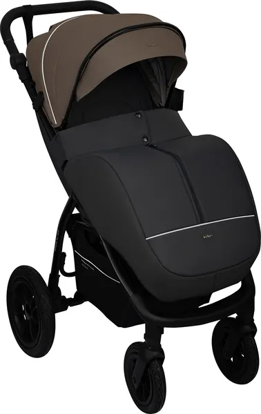 Изображение товара Детская прогулочная коляска INDIGO Epica Xl Air с сумкой (темно-бежевый/серый)
