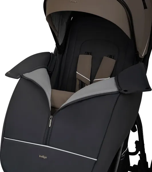 Изображение товара Детская прогулочная коляска INDIGO Epica Xl Air с сумкой (темно-бежевый/серый)
