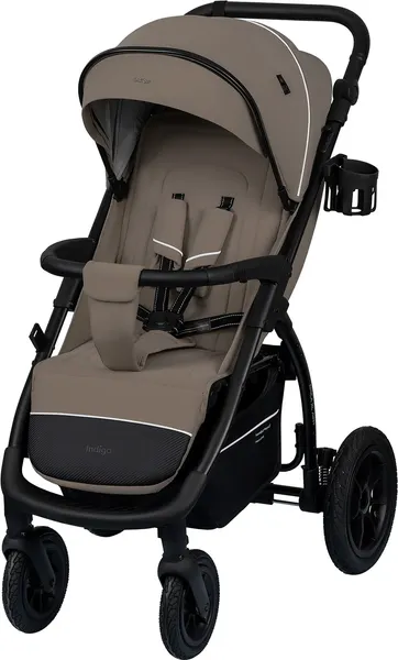 Изображение товара Детская прогулочная коляска INDIGO Epica Xl Air+ с сумкой (бежевый)