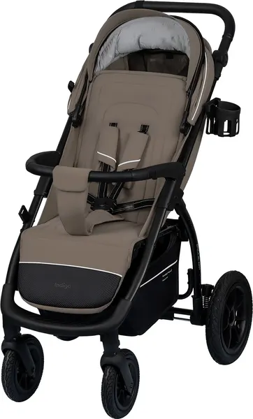 Изображение товара Детская прогулочная коляска INDIGO Epica Xl Air+ с сумкой (бежевый)