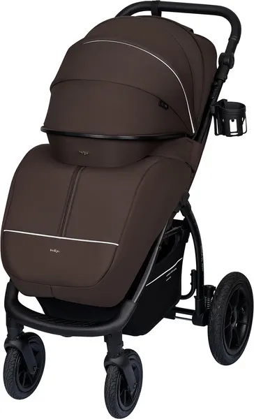 Изображение товара Детская прогулочная коляска INDIGO Epica Xl Air+ с сумкой (коричневый)