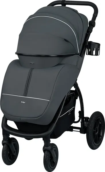 Изображение товара Детская прогулочная коляска INDIGO Epica Xl Air+ с сумкой (темно-серый)