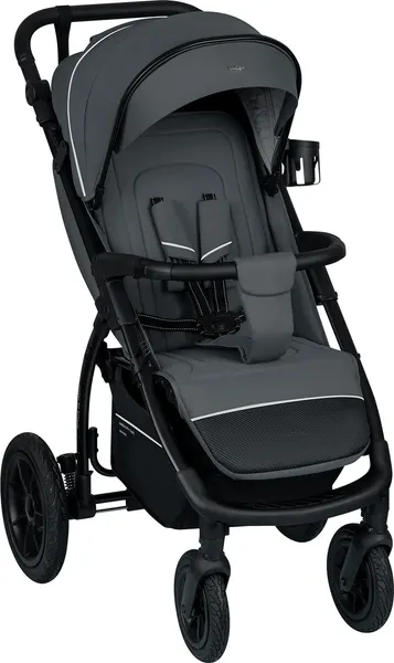 Изображение товара Детская прогулочная коляска INDIGO Epica Xl Air+ с сумкой (темно-серый)