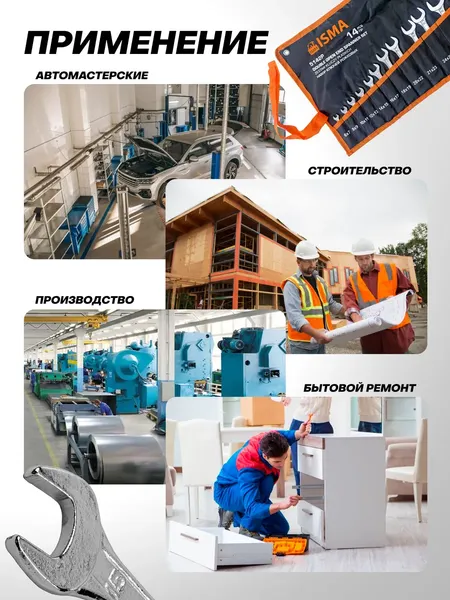 Изображение товара Набор ключей ISMA 5142P (68179)