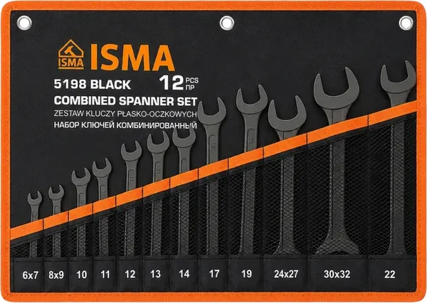 Изображение товара Набор ключей ISMA 5198 Black (68300)
