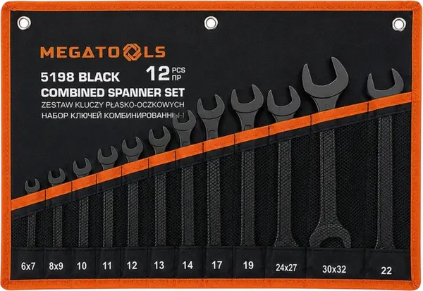 Изображение товара Набор ключей Megatools MT-5198 Black (68303)
