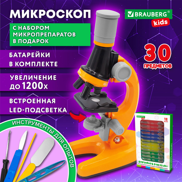 Изображение товара Микроскоп оптический Brauberg Kids / 391400