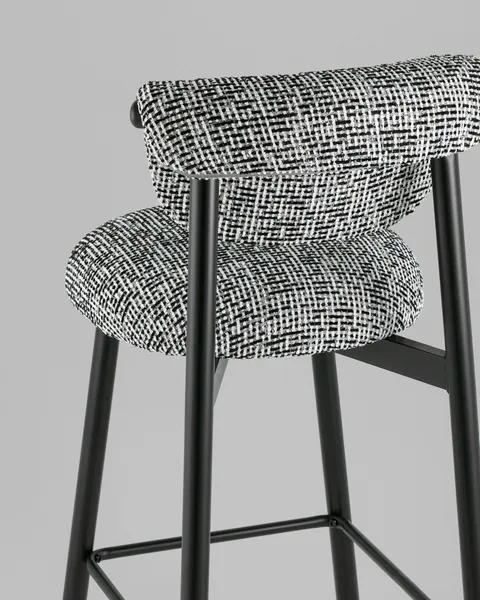 Изображение товара Стул барный Stool Group Брэнан / MT12085-19 BL (черно-белый/черный)