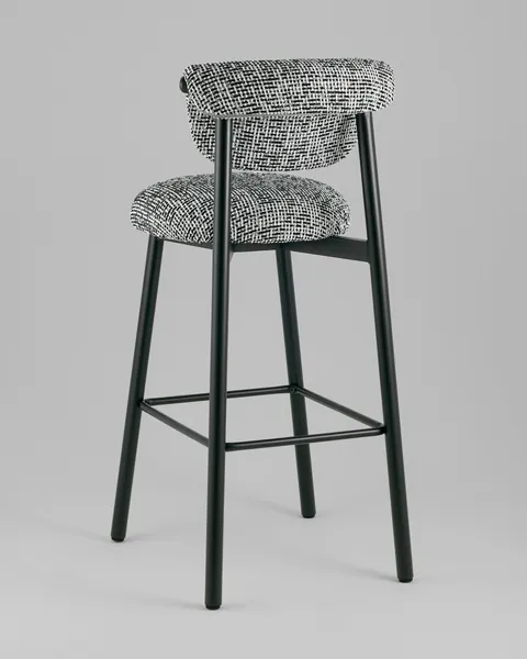 Изображение товара Стул барный Stool Group Брэнан / MT12085-19 BL (черно-белый/черный)