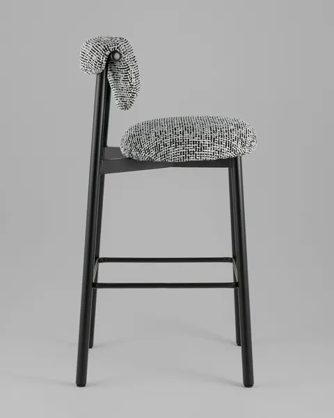 Изображение товара Стул барный Stool Group Брэнан / MT12085-19 BL (черно-белый/черный)