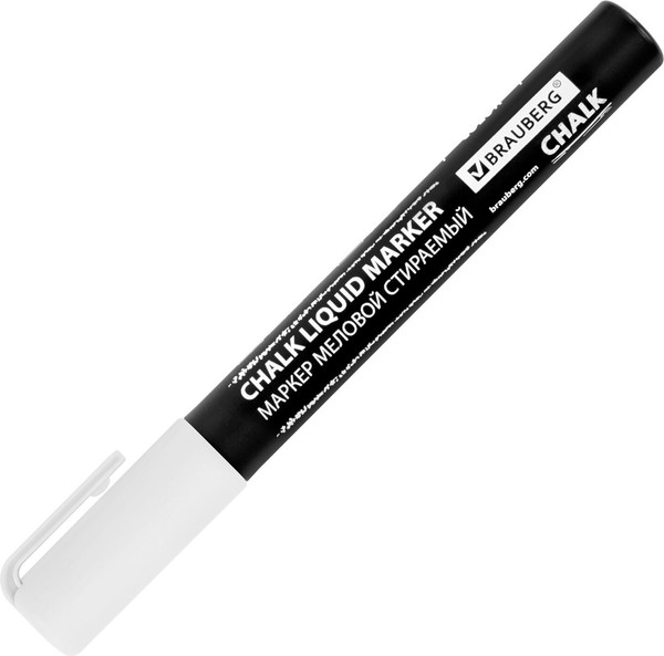 Изображение товара Набор маркеров Brauberg Chalk Liquid Marker / 152595 (3шт, белый)