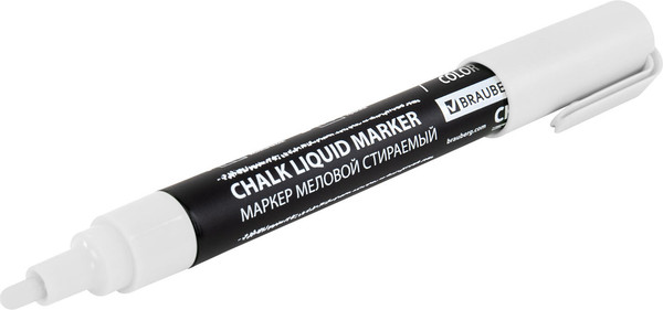 Изображение товара Набор маркеров Brauberg Chalk Liquid Marker / 152595 (3шт, белый)